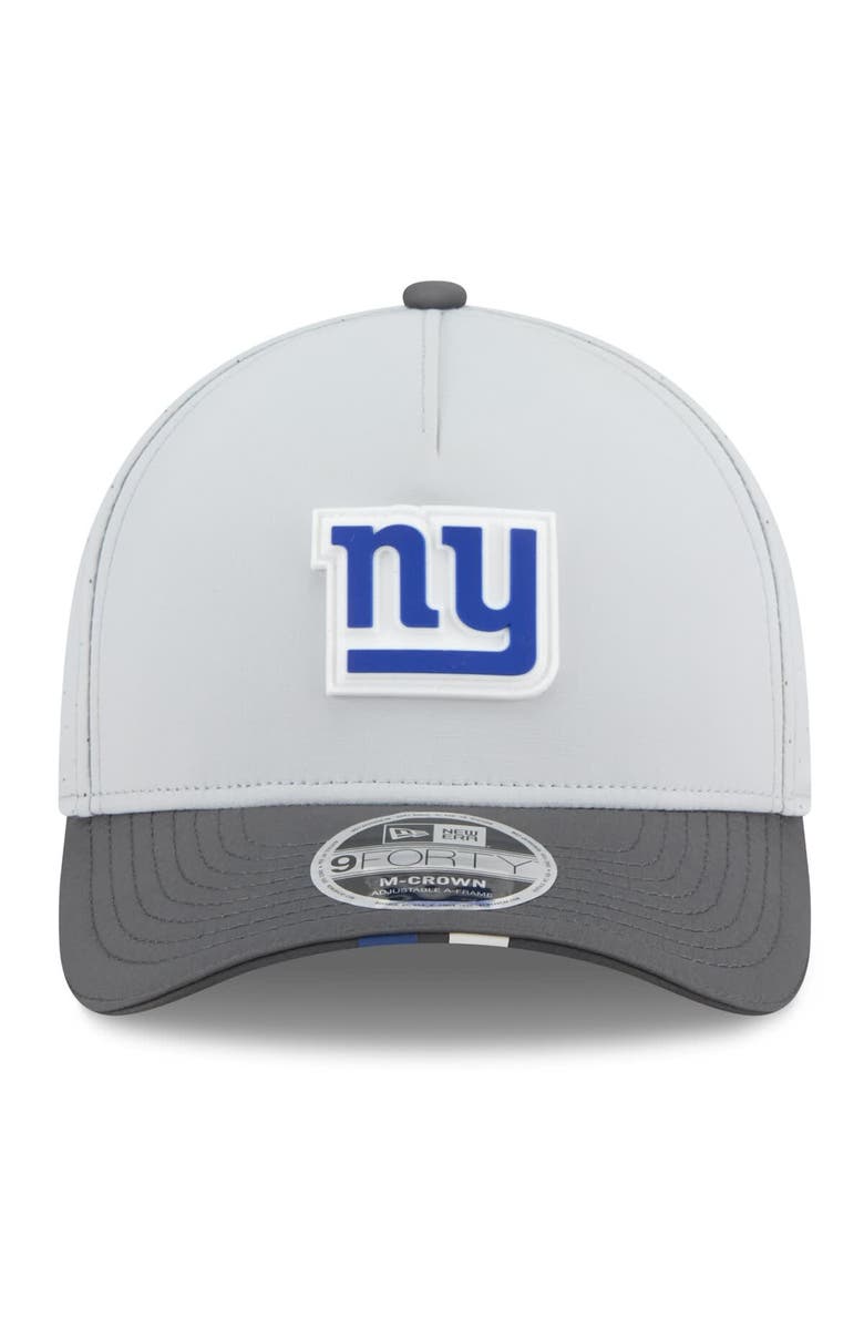 New Era Men's New Era Gray/Graphite New York Giants 2025 NFL Training Camp A-Frame 9FORTY Adjustable Hat, Alternate, color, Gray