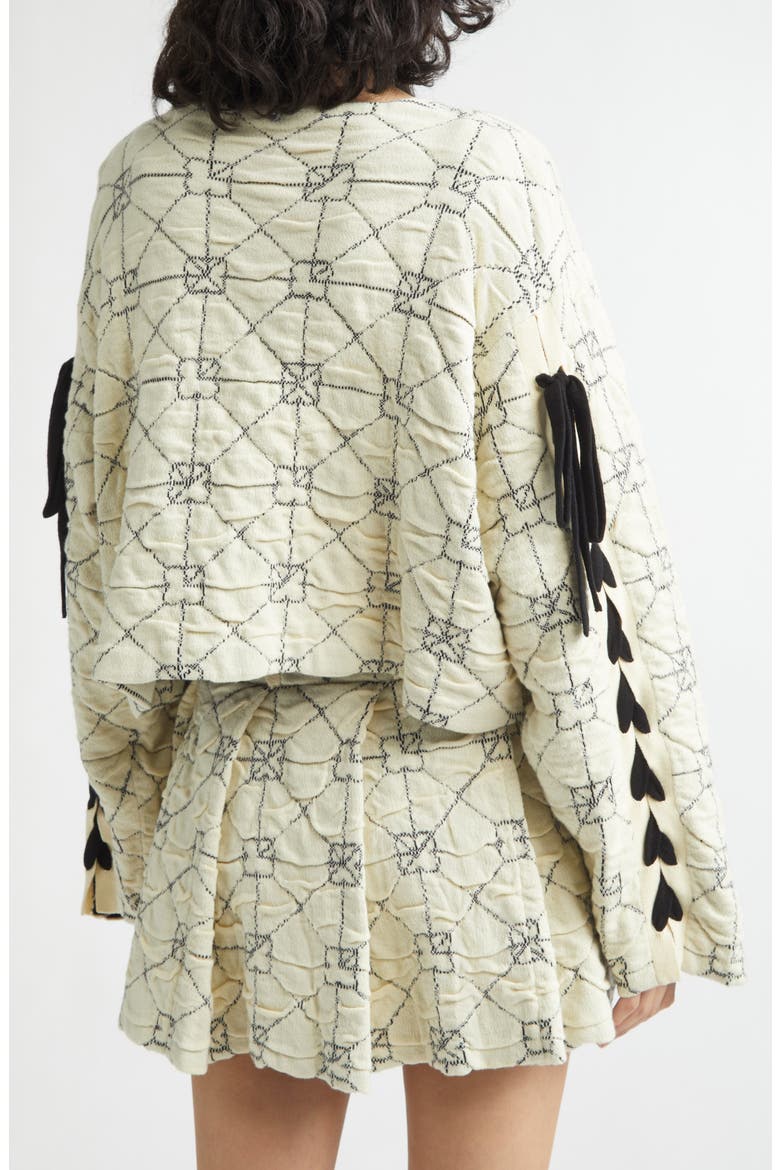 June Boxy Jacquard Cardigan, Alternate, color, IVORY
