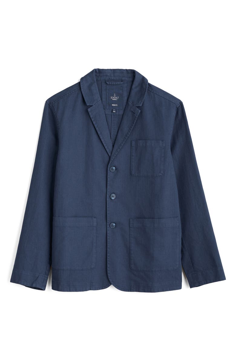 Seasalt Cornwall Tollgate Linen & Organic Cotton Blazer, Alternate, color, Sea Cave