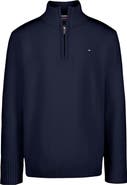 Tommy Hilfiger Kids' Quarter Zip Mock Neck Sweater