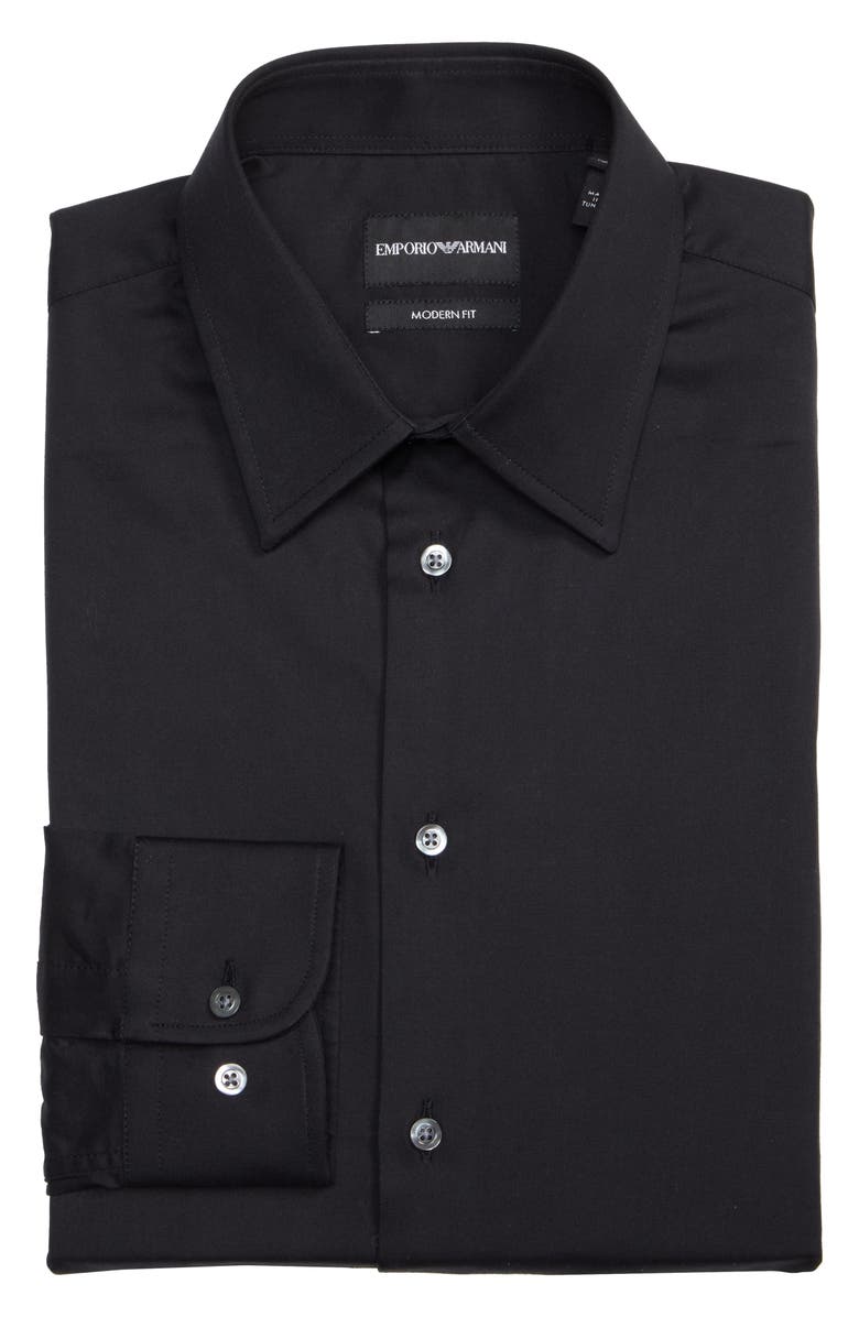 Emporio Armani Modern Fit Stretch Solid Dress Shirt, Alternate, color,