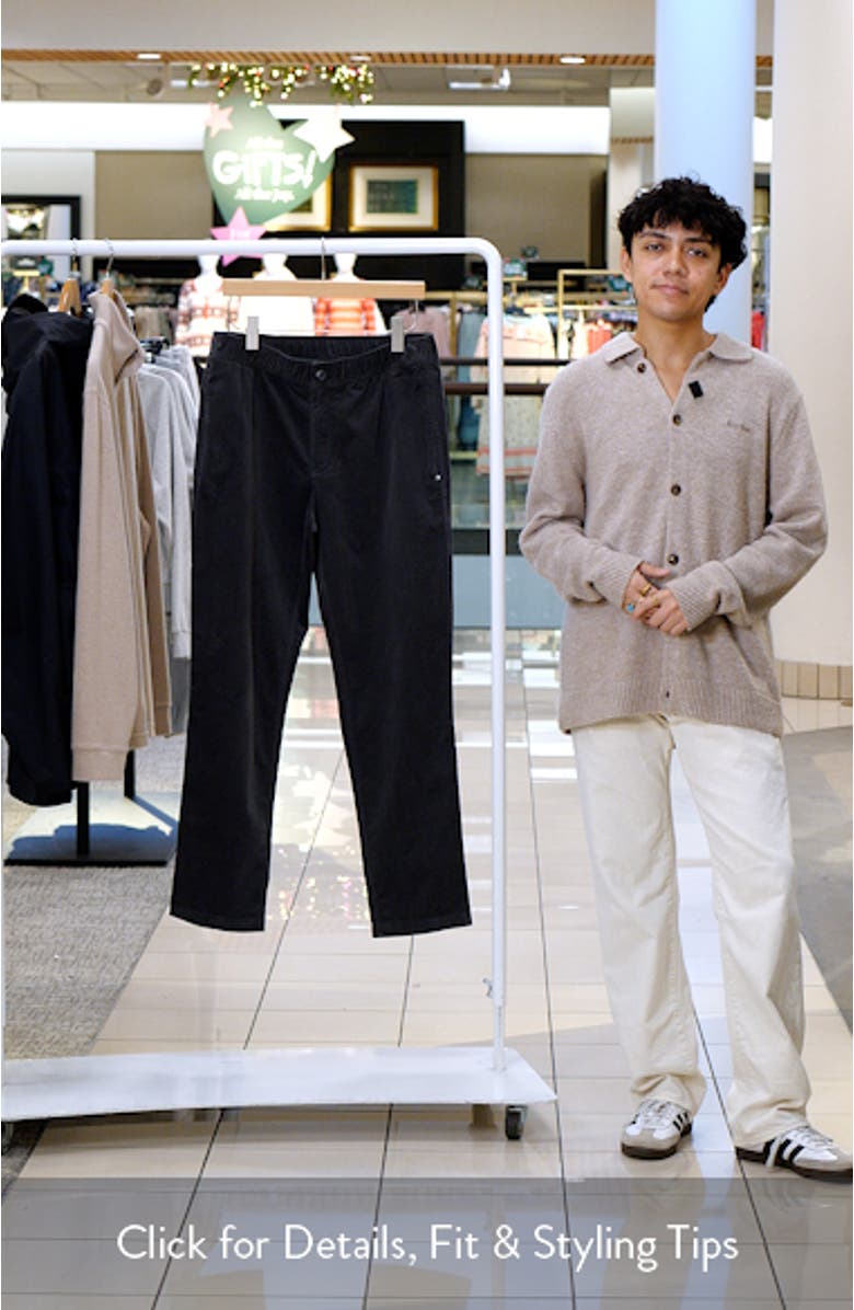 Optimist Elastic Waist Stretch Cotton Corduroy Pants, sales video thumbnail