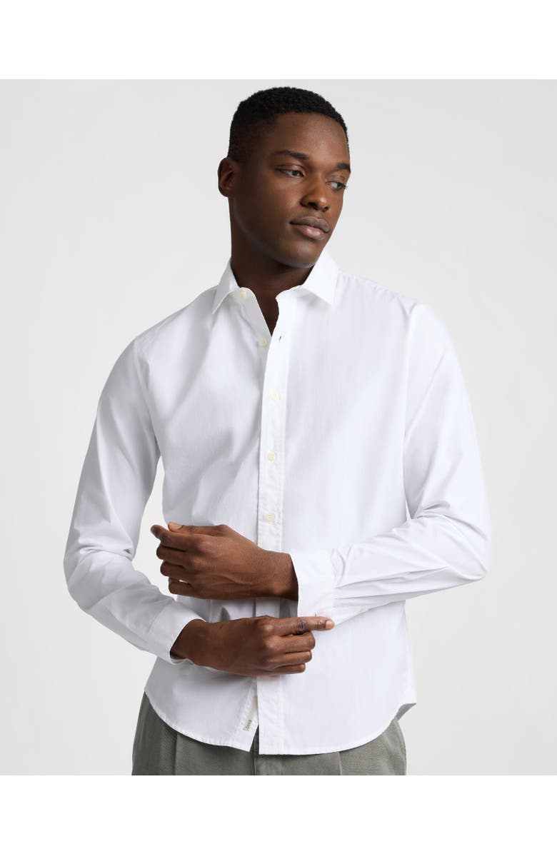 Onia Poplin Button Down Long Sleeve Shirt, Main, color, White