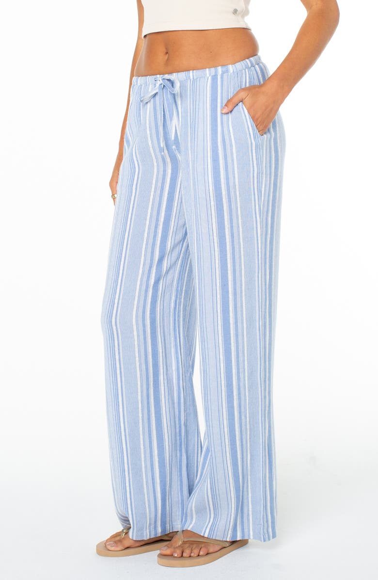 Roxy Ilya Stripe Straight Leg Pants, Alternate, color, Cornflower