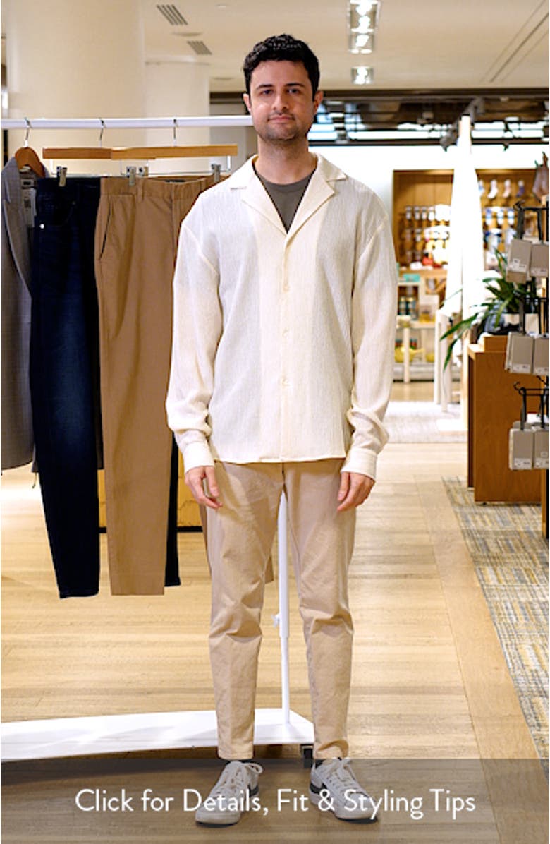 Rippled Long Sleeve Camp Shirt, sales video thumbnail