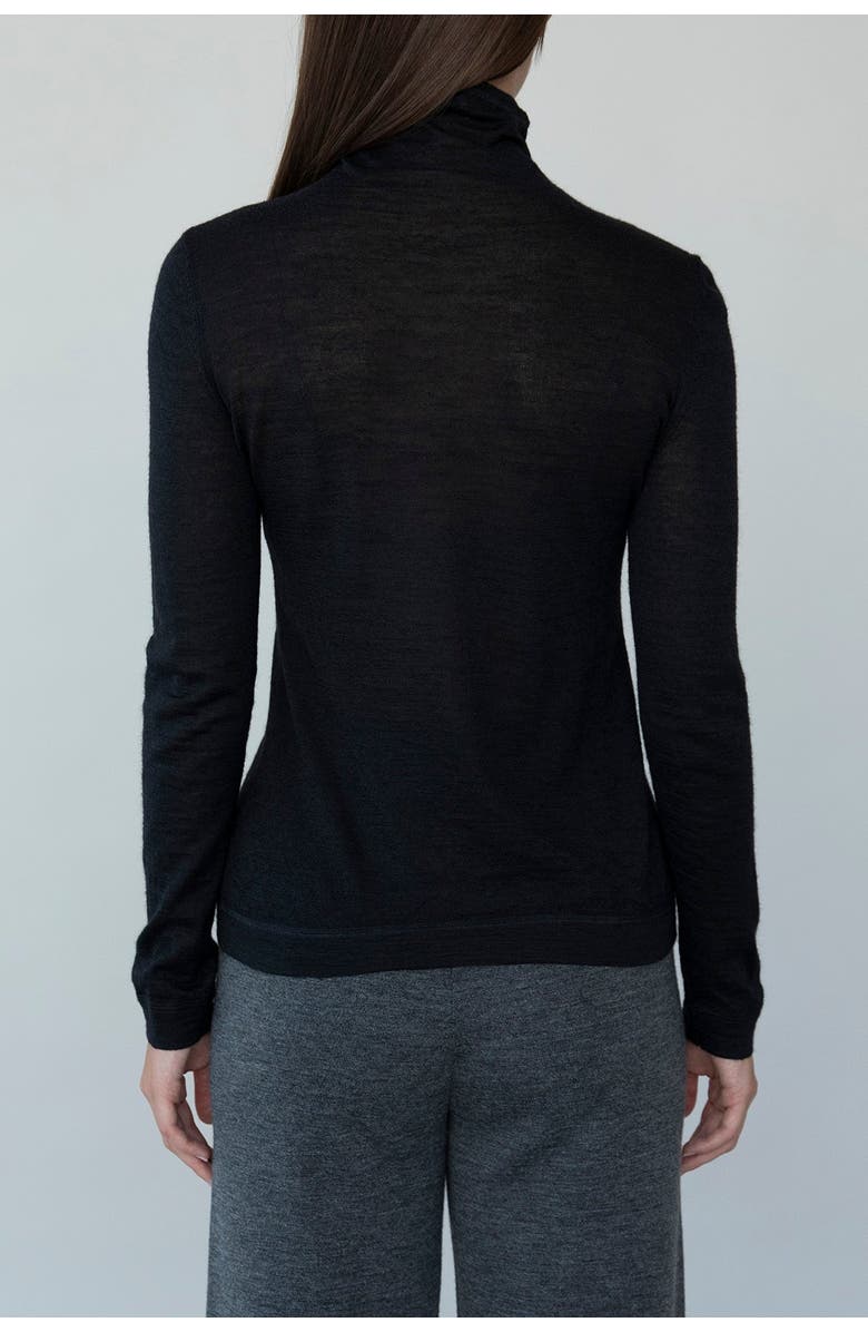 SSKEIN T Neck Pullover, Alternate, color, Black