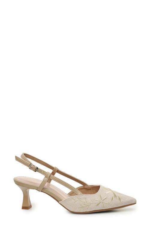 NICOLE MILLER NICOLE MILLER EMBROIDERED SLINGBACK PUMP