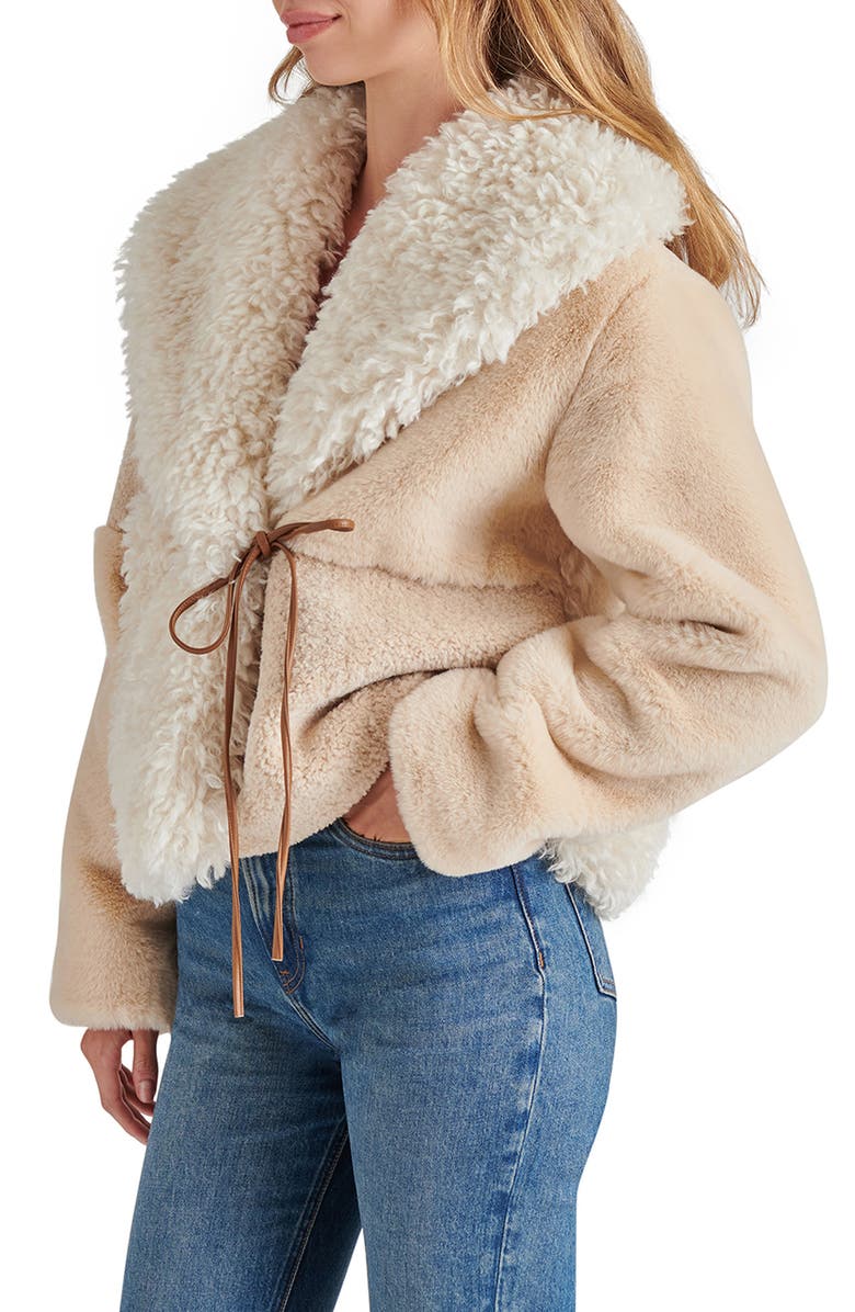 Steve Madden Winterlyn Faux Shearling Jacket, Alternate, color,