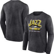 FANATICS Men's Fanatics Branded Heather Charcoal Utah Jazz Front Court Press Snow Wash Long Sleeve T-Shirt