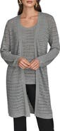 Donna Karan New York Metallic Open Cardigan