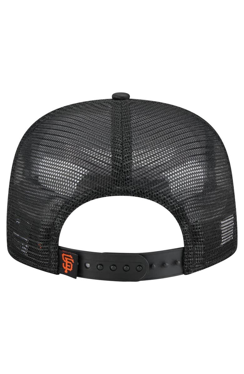 New Era Men's New Era Black San Francisco Giants Retro Satin Script Golfer Adjustable Hat, Alternate, color, 