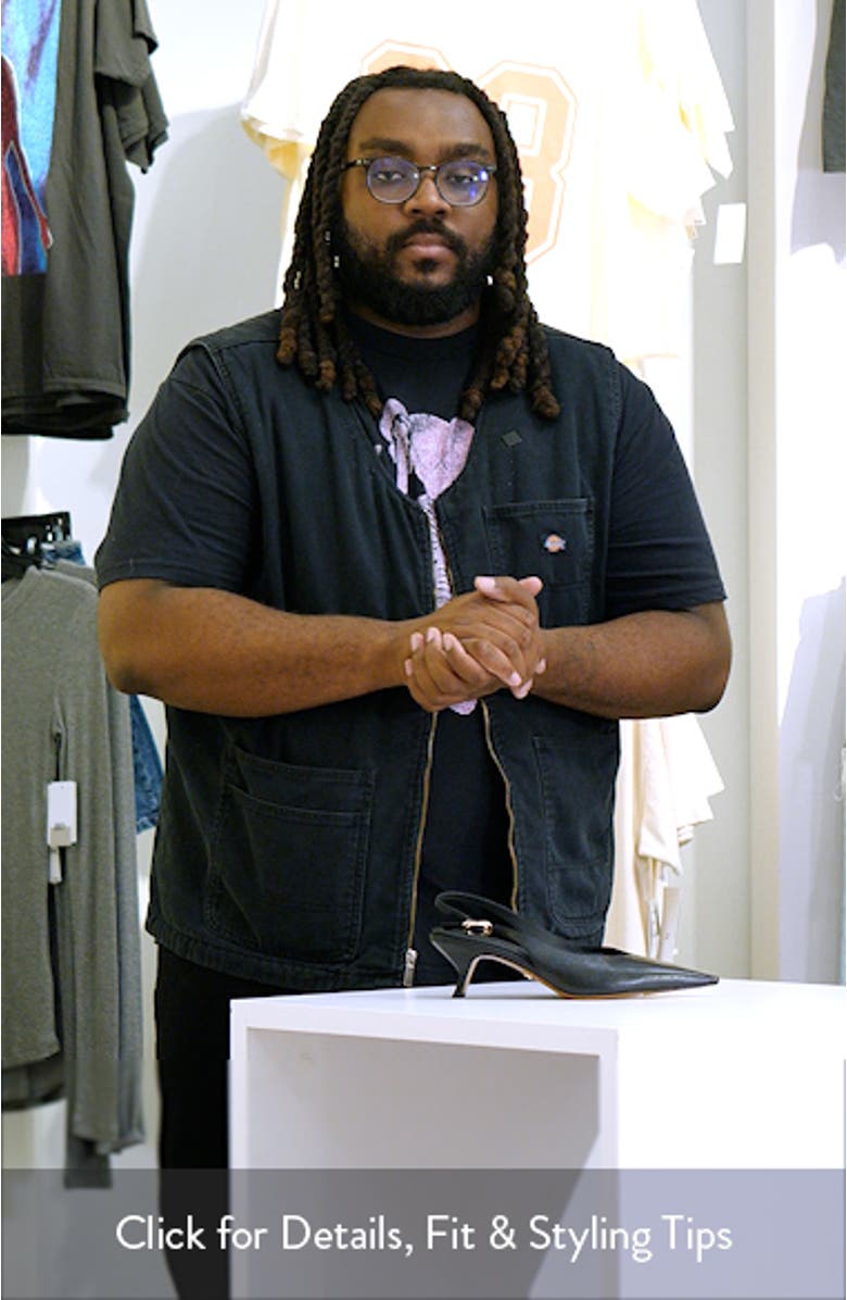 Madison Slingback Pointed Toe Kitten Heel Pump, sales video thumbnail