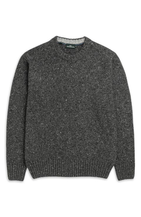 Cox Road Tweed Wool Blend Crewneck Sweater