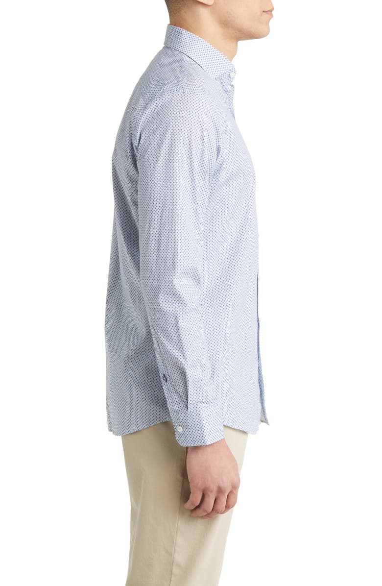 Brax Harold Print Hi Flex Stretch Cotton Button-Up Shirt, Alternate, color, Anchor