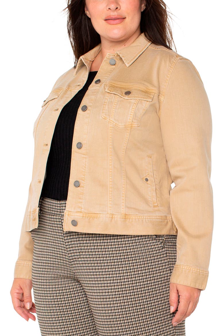 Classic Denim Jacket, Alternate, color, HAYSEED TAN