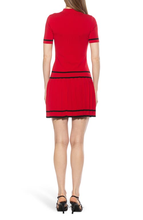 Alexia Admor Lucinda Short Sleeve Dress In Red