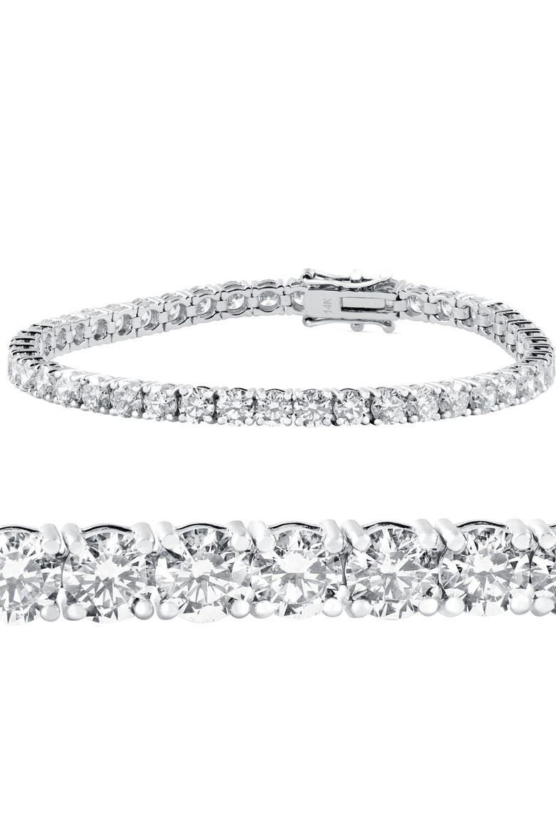 10 ct Diamond Tennis Bracelet 14k Gold 7" Double Lock Clasp, Main, color, 14k White Gold