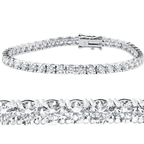 10 ct Diamond Tennis Bracelet 14k Gold 7" Double Lock Clasp