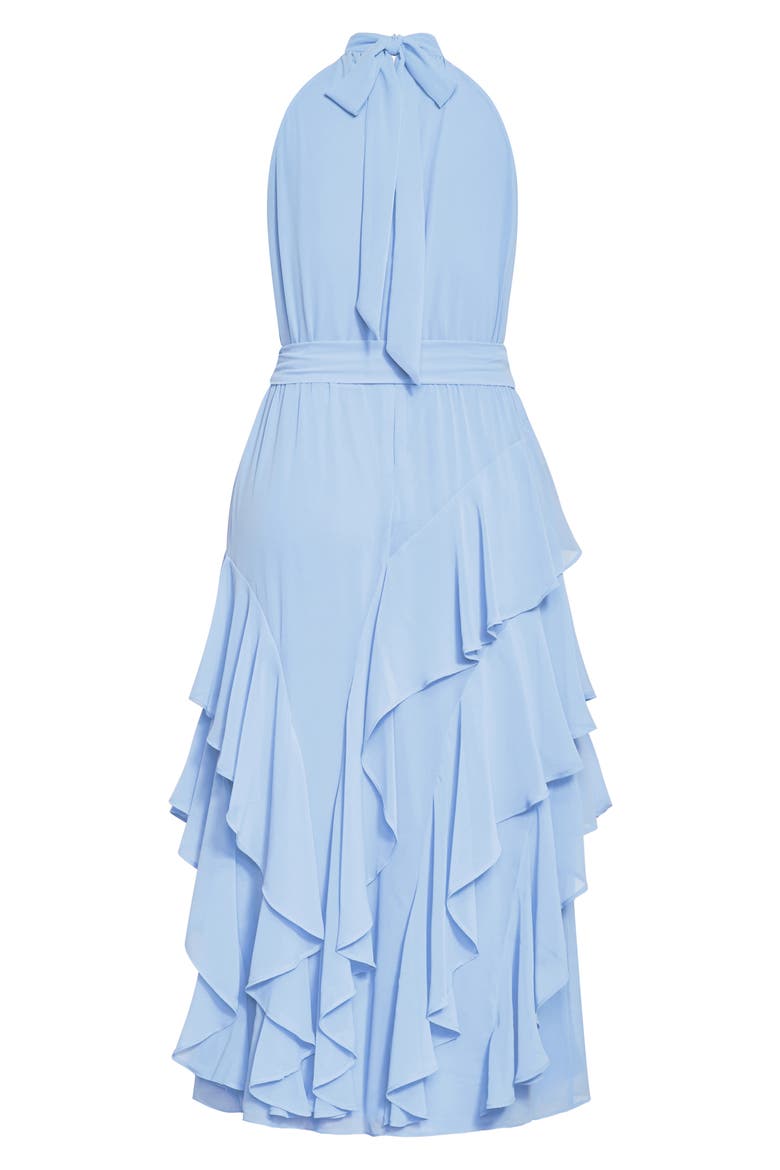 Mandy Ruffle Sleeveless Maxi Dress, Alternate, color, BLUE