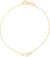 EFFY 14Ky ,White Topaz,Fresh Water Pearl Bracelet