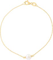 EFFY 14Ky ,White Topaz,Fresh Water Pearl Bracelet