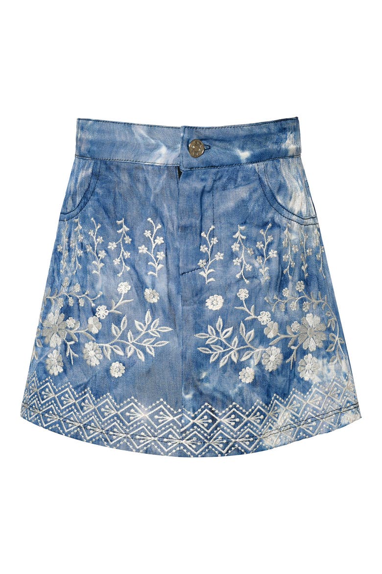 Kids' Embroidered Miniskirt, Main, color, BLUE MULTI