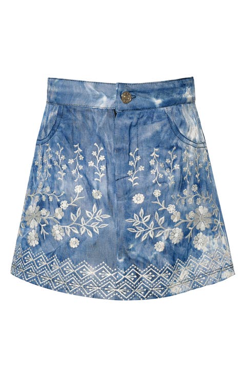 Kids' Embroidered Miniskirt