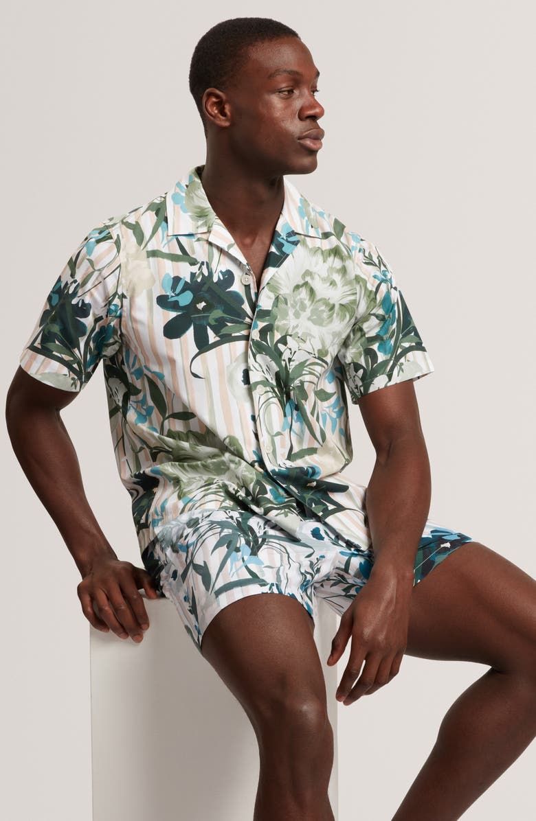 Ted Baker Anukis Relaxed Fit Camp Shirt, Alternate, color, 