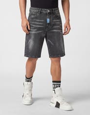 PHILIPP PLEIN Denim Formentera Shorts Basic Men
