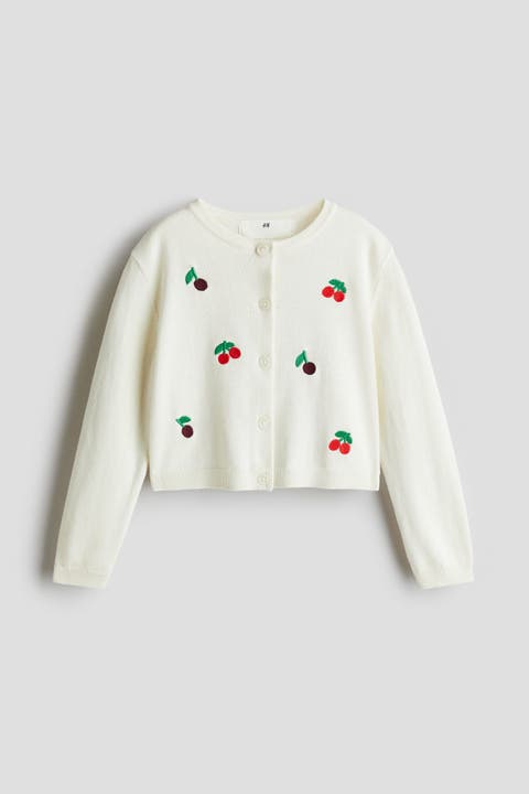 Embroidery-detail Cotton Cardigan