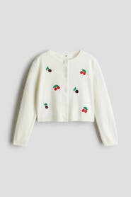 H&M Embroidery-detail Cotton Cardigan