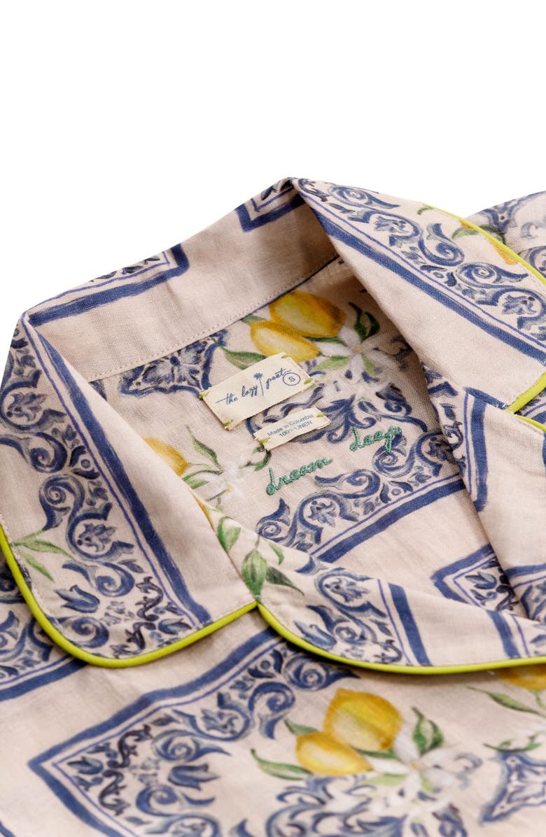 The Lazy Poet Frida Linen Nightgown, Alternate, color, White