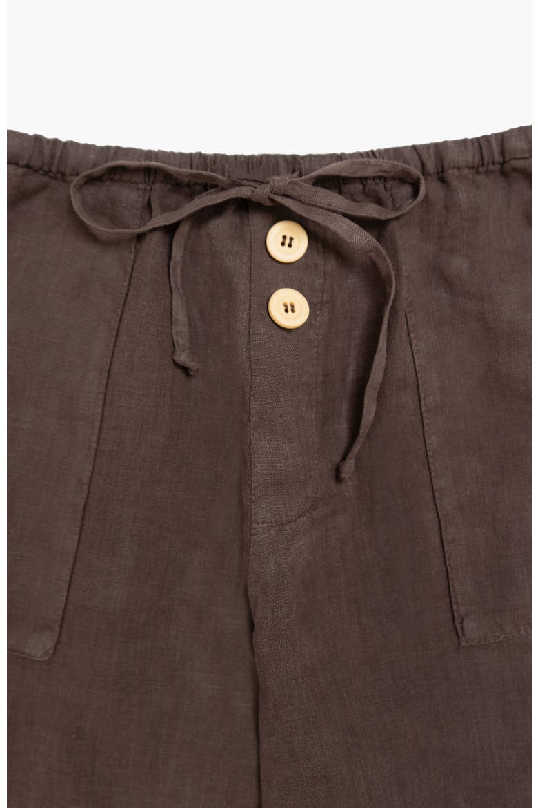 Linen Shorts, Alternate, color, Mocha