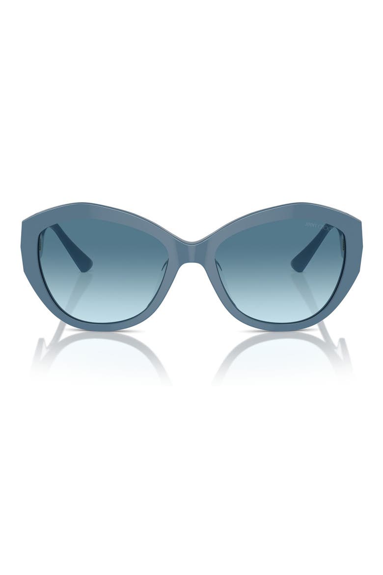 55mm Butterfly Sunglasses, Main, color, BLUE