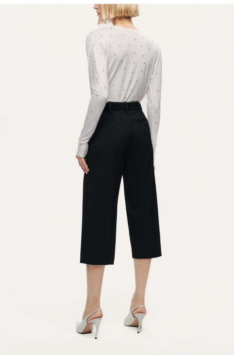 Nocturne Embellished V-Neck Long-Sleeve Bodysuit, Alternate, color, Ivory