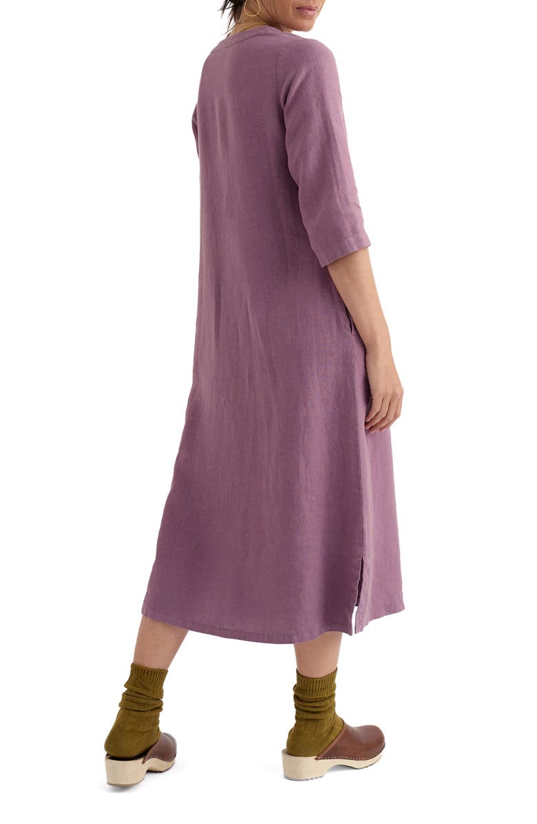 Seasalt Cornwall Word Posey Linen Button-Up Dress, Alternate, color,