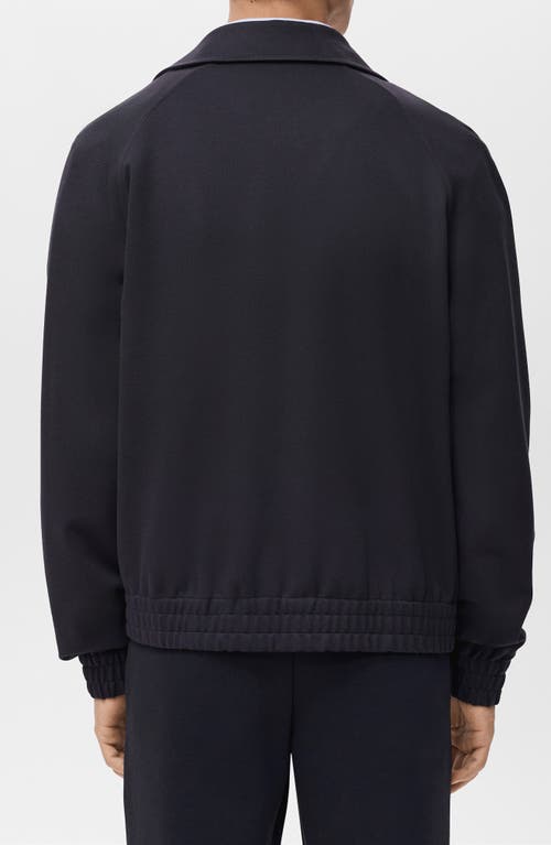 Mango Regular Fit Zip-up Sweatshirt In Blue