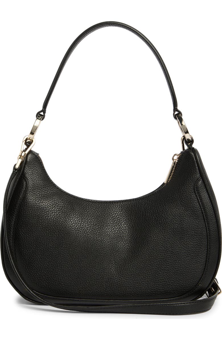 Kate Spade New York Leila Pebbled Leather Shoulder Bag, Alternate, color, Black