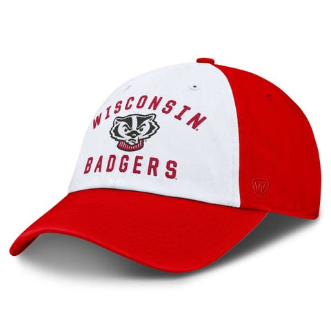Men's Top of the World White/Red Wisconsin Badgers Weston Adjustable Hat