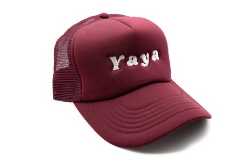 Rey To Z Yaya Foam Trucker Hat In Burgundy