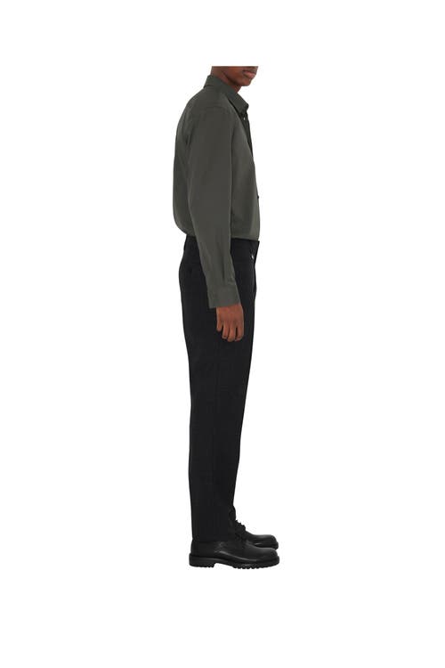 Burberry Suit Pants In Navy Blue Wool. Straight-leg Cut. Zippered Closure And Belt Clip. In Rock/coal