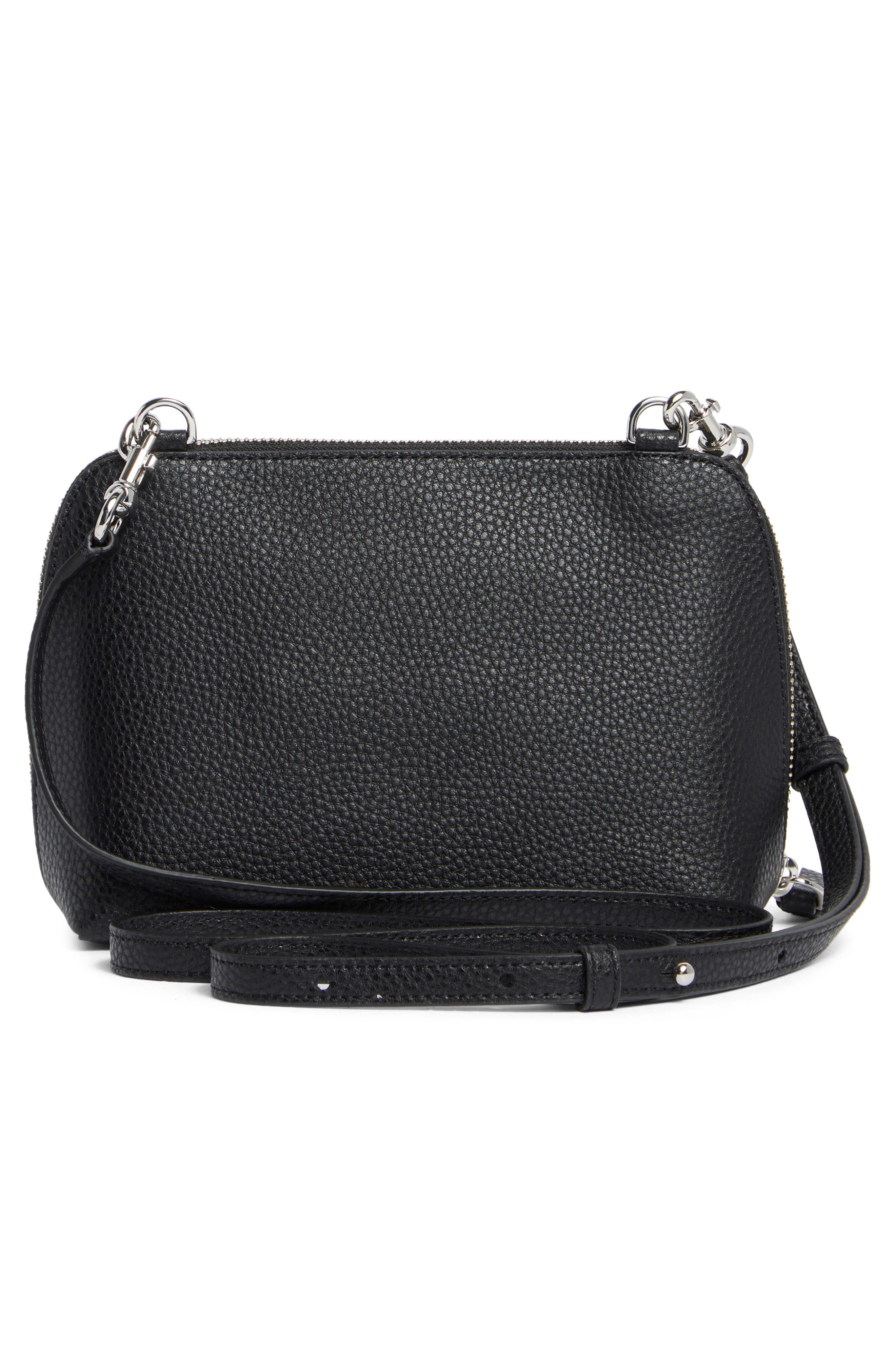 Marc Jacobs Grind Leather Crossbody Pouch, Alternate, color, 