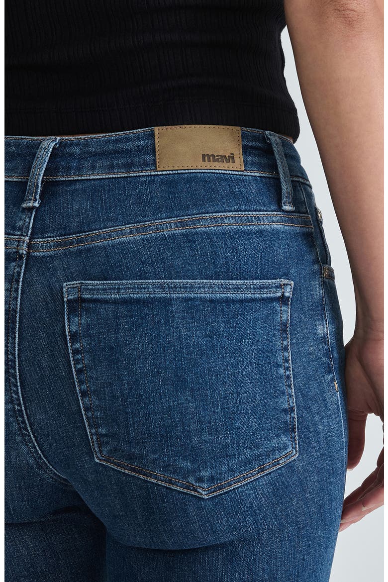 Kendra High Waist Straight Leg Jeans, Alternate, color, MID BRUSHED FLEX BLUE