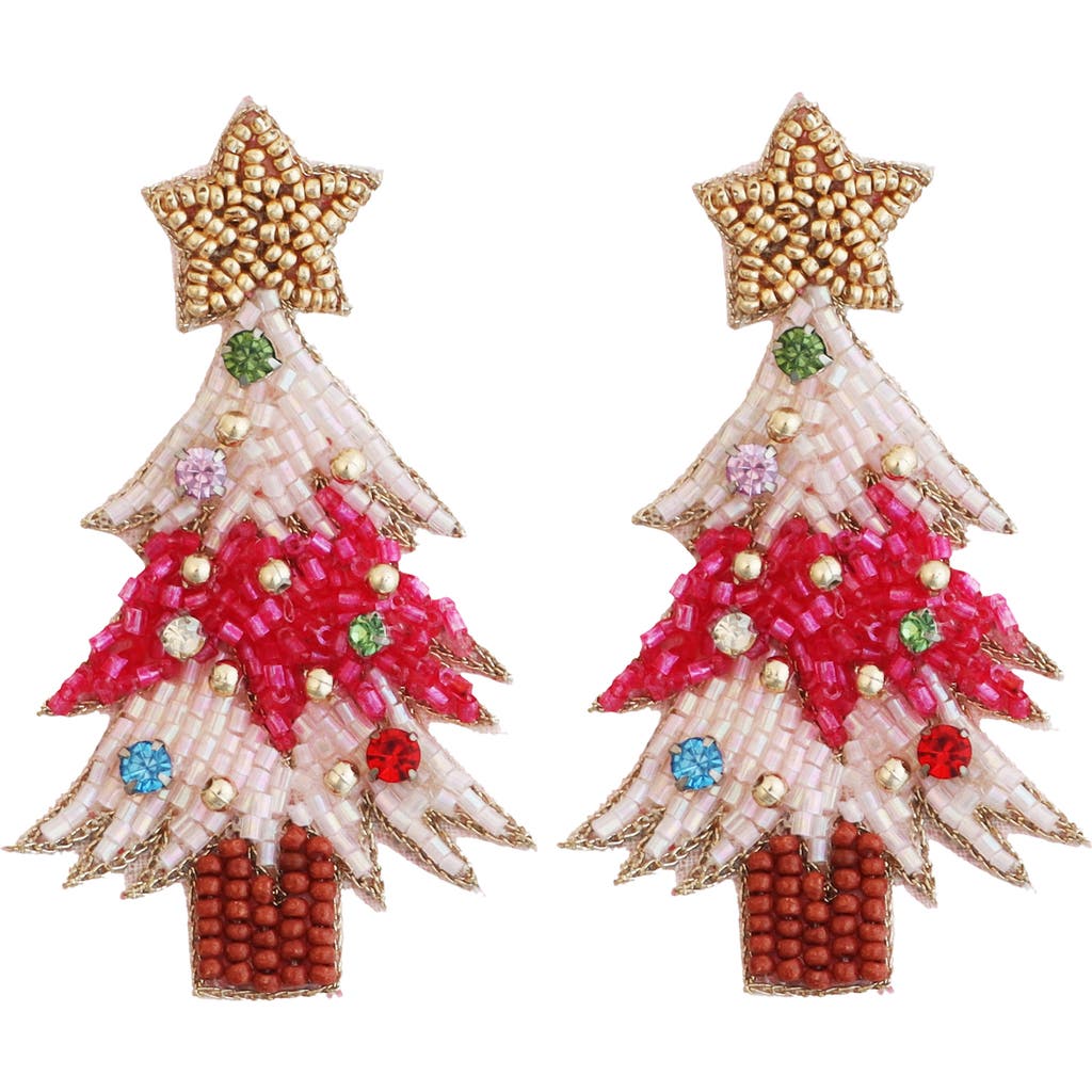 Panacea Christmas Tree Drop Earrings In Multi