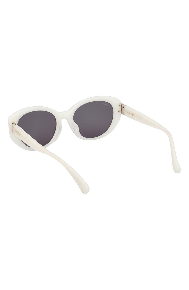 Max Mara 54mm Round Sunglasses, Alternate, color, White/Other / Smoke