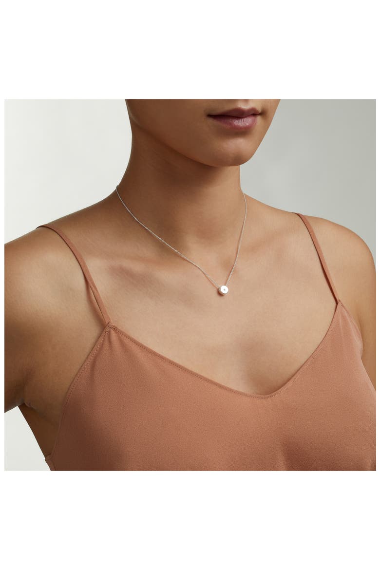 Linear Solo Diamond Pendant Necklace, Alternate, color, SILVER