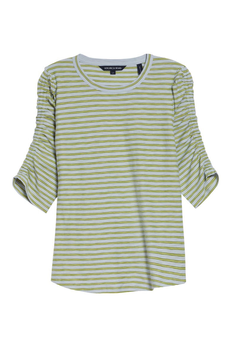 Waldorf Stripe Ruched Sleeve Tee, Alternate, color, BANDED STRIPE