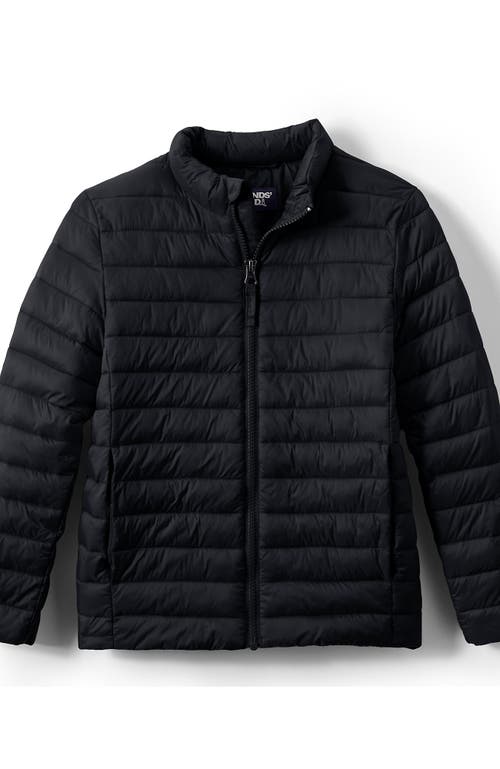 Lands' End School Uniform Kids Thermoplume Jacket In Black