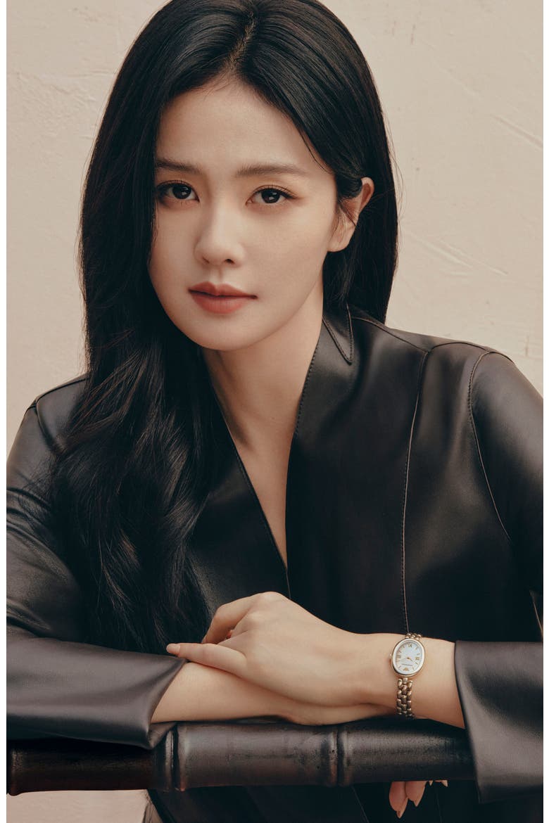 Small Sinfonia Mother-of-Pearl Bracelet Watch, 22mm x 28.2mm, Alternate, color, GOLD