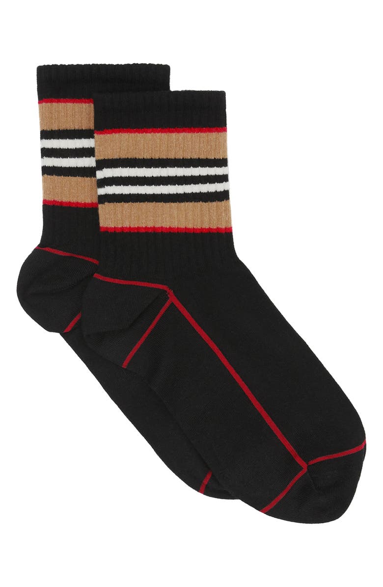 Burberry Icon Stripe Ankle Socks, Alternate, color, 